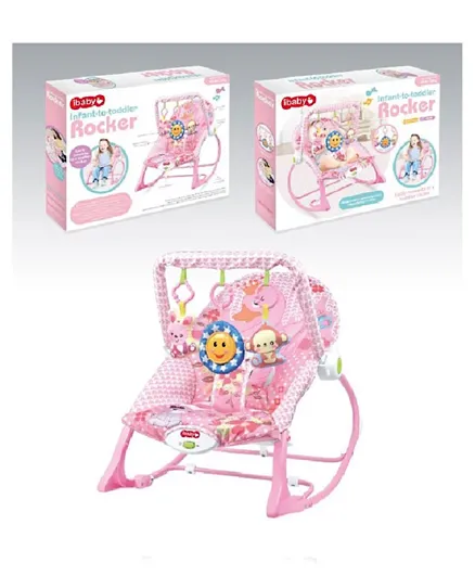 Factory Price Infant to Toddler I-Baby Rocker/Bouncer Duck Design - Pink