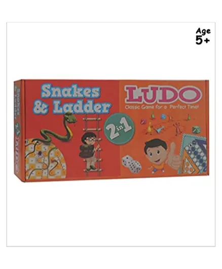 Pegasus Snake & Ladder & Ludo 2-1 Board Game - Multicolour
