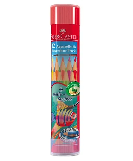 Faber Castell Fish Round Tin Water Colour Pencil - Pack of 12