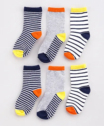 Minoti 3 Pack Striped Socks - Multicolor