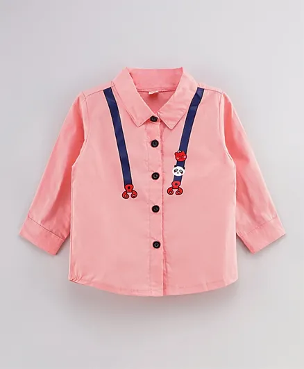 Kookie Kids Printed Full Sleeves Shirt - Pink