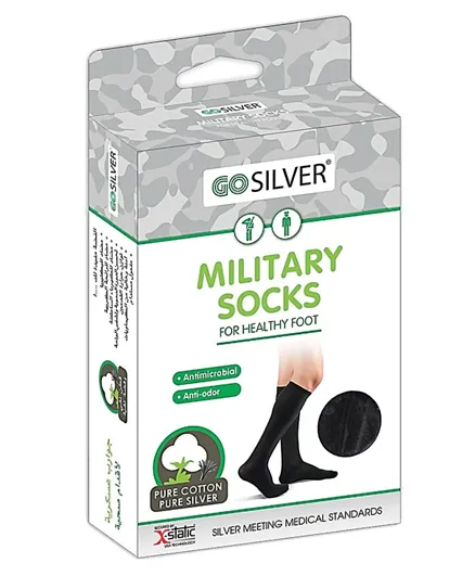 Go Silver Military Socks - Black