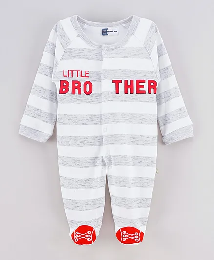 Mom's Love Little Brother Sleepsuit - Acru Melange