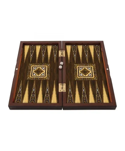 Star Antique Mosaic Mother Of Pearl Backgammon Game - 2 to 4 Players