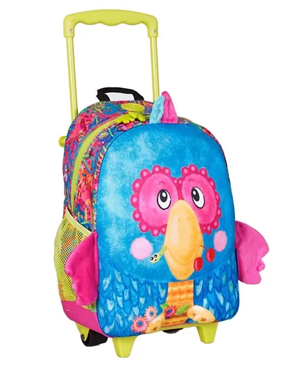 Okiedog Wild Pack Medium Junior Trolley Parrot With EVA Front - Multicolour