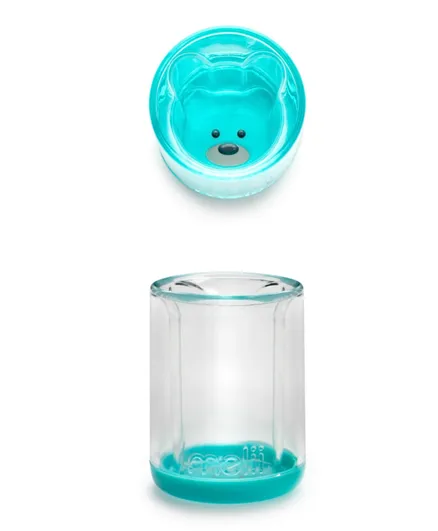 Melii Plastic Double Walled Cup Bear Blue - 145mL