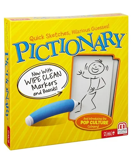 Family Games Pictionary Board Game Multi Color - English