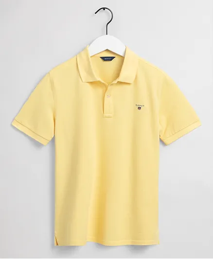 Gant The Original Short Sleeves Pique T-Shirt - Yellow
