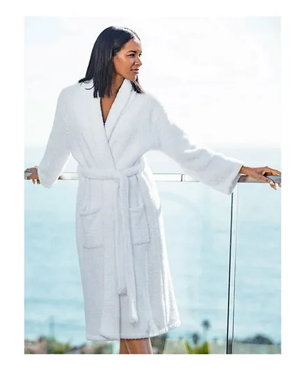 Barefoot Dreams CozyChic Adult Robe - White