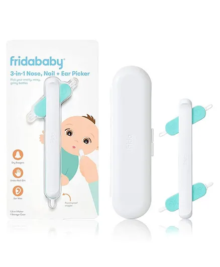 FridaBaby - 3-in-1 Nose Nail + Ear Picker Essential Tool - White
