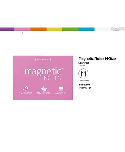 Tesla Amazing Magnetic Notes Pink - Medium