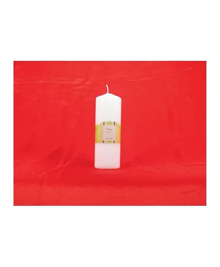 Christmas Magic Silver Pillar Candles - 2 Pc