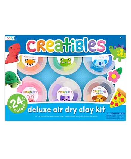 Ooly Creatibles DIY Air Dry Clay Kit - 27 Pieces
