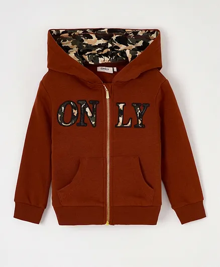 Only Kids Hooded SweatJacket - Brown