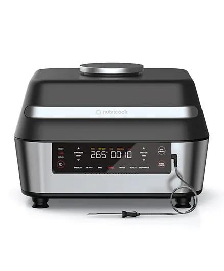Nutricook Smart Indoor Grill & Air Fryer XL 8.5L 1760W AFG960 - Black And Silver