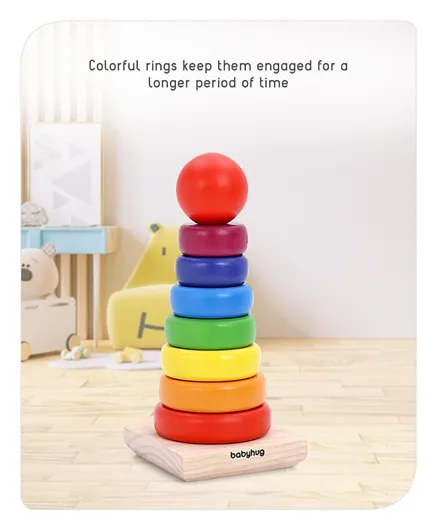 Babyhug Rainbow Stacking Rings - 9 Pieces