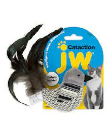 JW Cat Action Bird Toy - Black/White