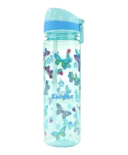 Smily Kiddos Butterfly Straight Water Bottle With Flip Top Nozzle - 680ml
