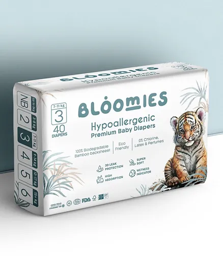 Bloomies Premium Baby Diapers Size 3 - 40 Pieces