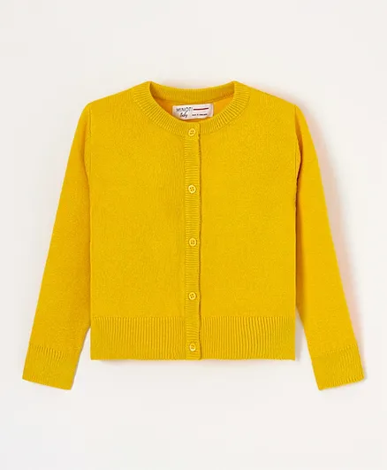Minoti Basic Knitted Cardigan - Yellow