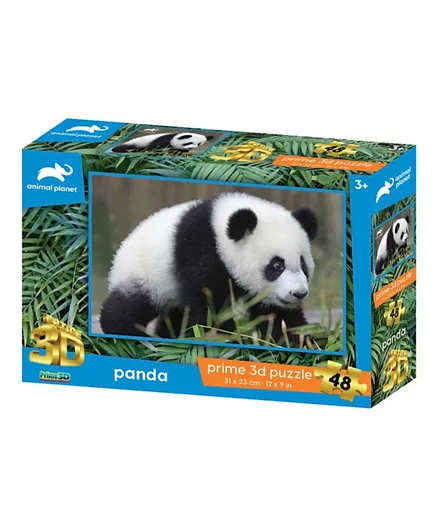 Prime 3D Animal Planet Licensed Panda 3D Puzzle - 48 Pieces