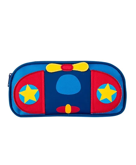 Stephen Joseph Airplane Pencil Pouch - Red & Blue