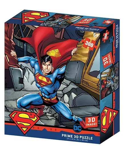 Prime 3D DC Comics Licensed Superman Strength 3D Puzzle - 300 Pieces