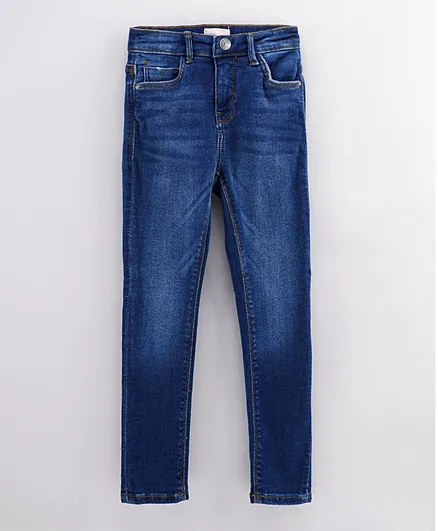أونلي كيدز بنطال جينز بتصميم نحيف  - أزرق متوسط