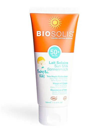 Biosolis Organic Sun Milk Baby & Kids SPF50+ - 100mL