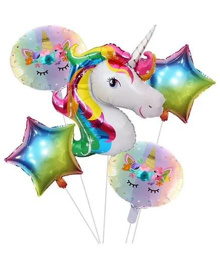 Highlands Unicorn Balloon Decorations Pack of 5 - 18 Inches
