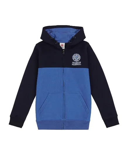 Franklin & Marshall Graphic Zip Hooded Jacket - Blue