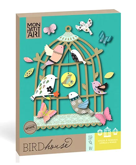 Mon Petit Art Bird House Creative Kit Birdsong - Multicolour