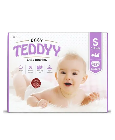 Teddyy Baby Diapers Easy Size 2 - 48 Pieces