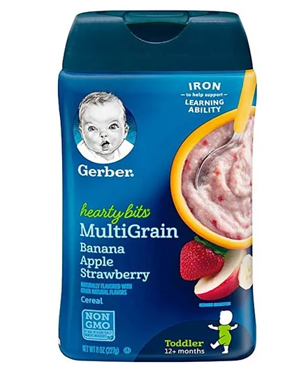 Gerber MultiGrain Banana Apple Strawberry Cereal 3 - 227g