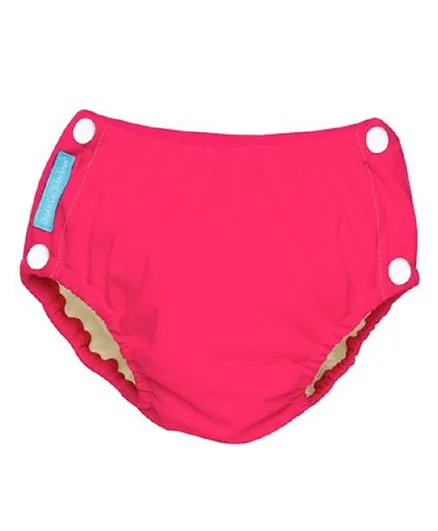 Charlie Banana Reusable Easy Snaps Swim Diaper Fluorescent Extra Large - Hot Pink