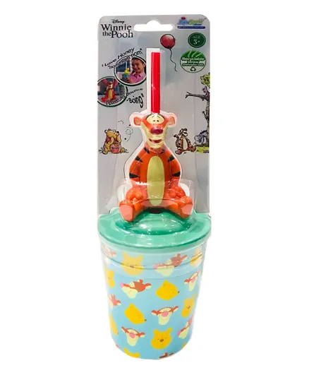 Disney Sip n Sound  Winnie the Pooh Tigger Recyclable Straw with  Cup - 300 ml