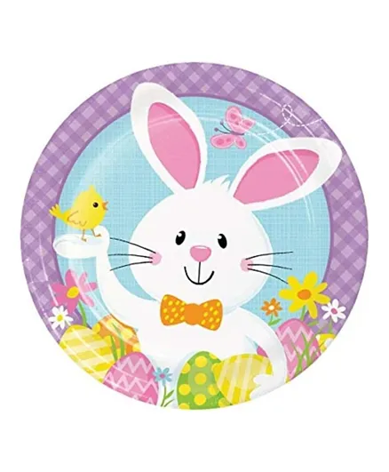 Creative Converting Bunny Dinner Plates - 8 Pieces