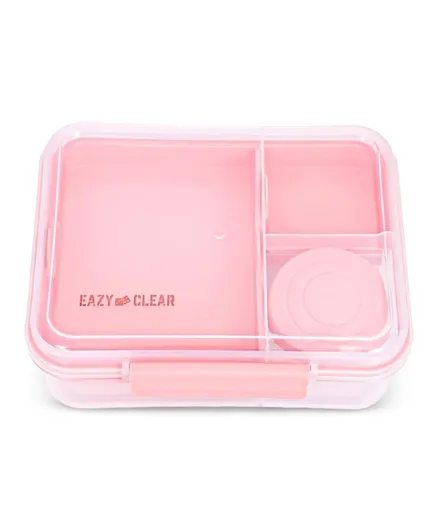 Eazy Kids 5 Compartment Bento Convertible Lunch Box With Gravy Bowl - Pink