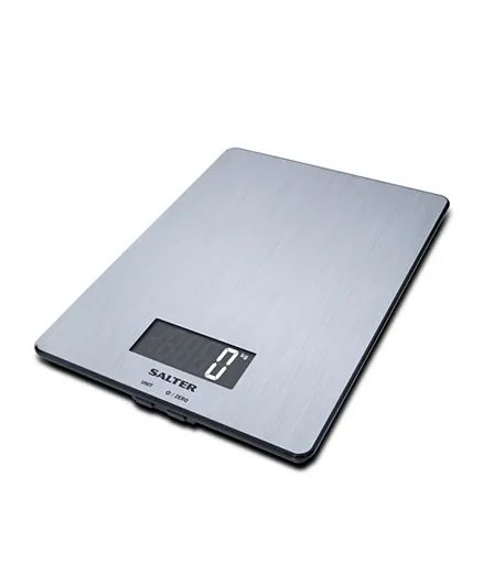 Salter Brushed Stainless Steel Digital Kitchen Scale - Silver