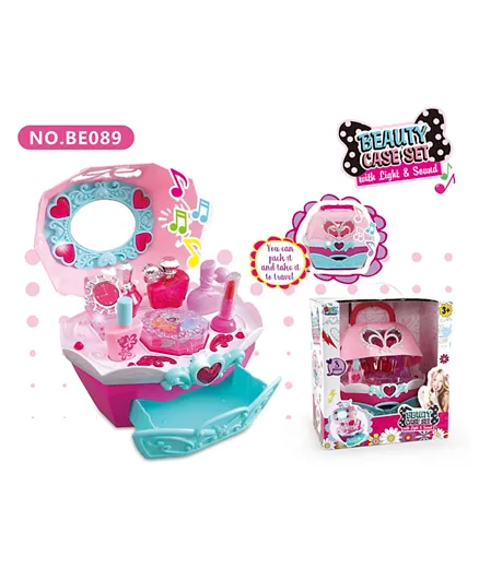 SFL Beauty Set with Light and Sound BE089 Pink - 8 Pieces