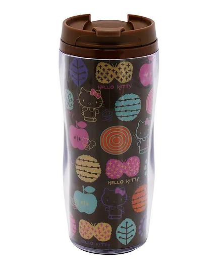 Hello Kitty Stainless Steel Tumbler Multilogo Brown - 350ml