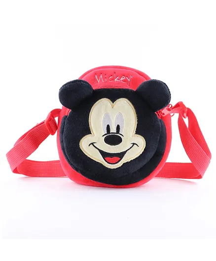 Disney Mickey Mouse Kids 3D Plush Shoulder Bag Rucksack - Red