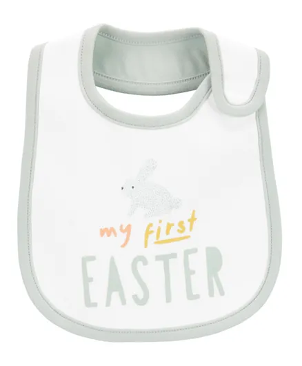 Carter's My First Easter Teething Bib - Blue & Ivory