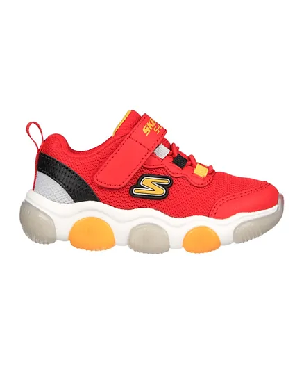Skechers Mighty Glow Shoes - Red/Black