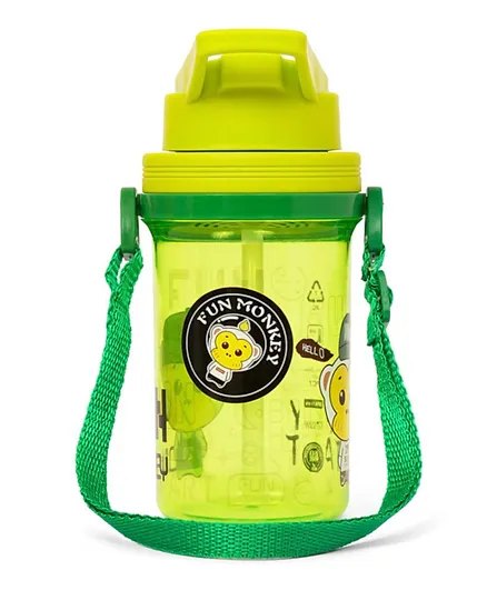 Eazy Kids Water Bottle With Straw Green - 500mL