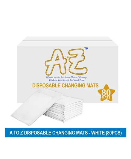 A to Z Disposable Changing Mat Value White - Pack of 80