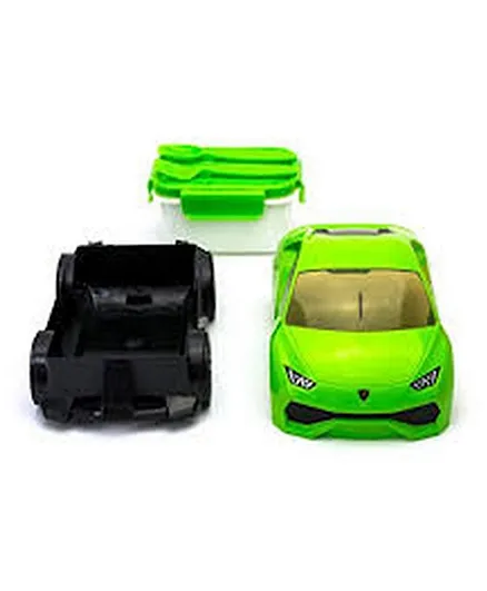 Wellitech Lamborghini Huracan Kids Lunch Box Green - 500mL