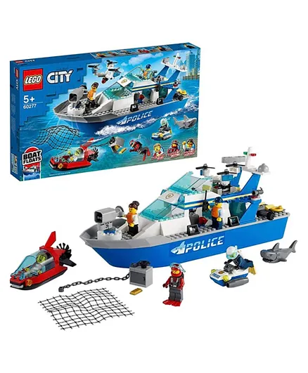 LEGO City Police Patrol Boat 60277 Building Kit - 276 Pieces