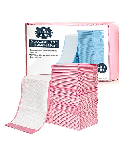 Little Story Disposable Diaper Changing Mats - Pack of 100