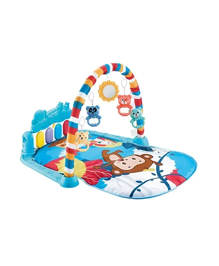 Factory Puzzle Monkey Hat Pedal Piano Activity Play Mat- Blue